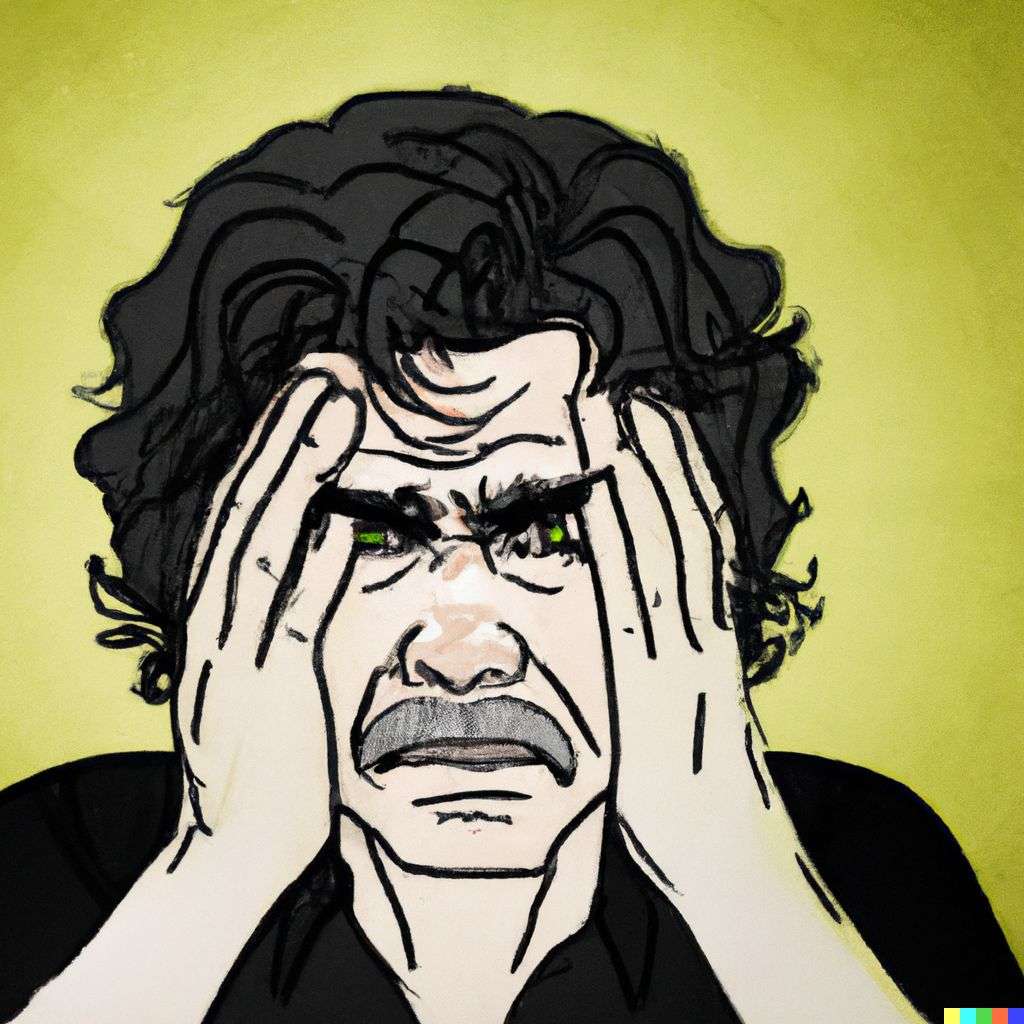 a representation of anxiety, comic book drawing